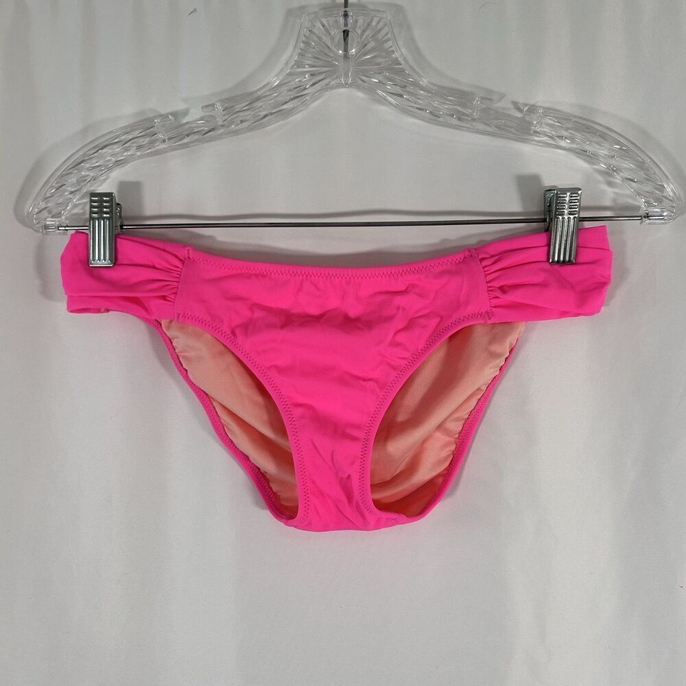 Victoria's Secret Swim Bottom Small Solid Hot Pink Pull On Stretchy